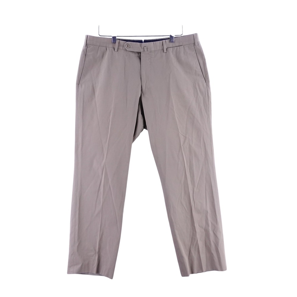 Incotex 1951 ICEGAB Men 38x28 Taupe Tan Cotton ChinoLino Trousers Made Portugal